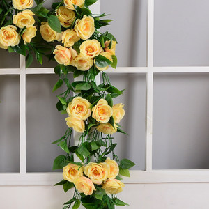 Guirlandes de roses artificielles en soie, bouquet de fleurs, décoration murale, couverture de conduit de climatiseur, 120 cm de long - Product Image 3