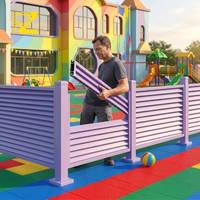 Panneaux de clôture à persiennes en alliage d'aluminium pour l'extérieur, pour jardin d'enfants, revêtement poudré violet anodisé, antirouille, sur mesure