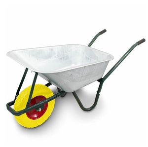 Brouette en acier galvanisé 85L, brouette de chantier <span class=keywords><strong>Limex</strong></span> avec roue en polyuréthane <span class=keywords><strong>Limex</strong></span> - Product Image 5