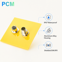 Conector M12 A-Code de 5 Pines Macho a Hembra para Montaje en Panel, Adaptador de Pasaje a Través del Mamparo Blindado IP67, NMEA2000, Automatización Industrial