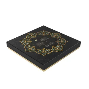 Custom Gold Foil Square Rigid <b>Gift</b> <b>Box</b>, Decorative <b>Eid</b>/Islamic Favor <b>Box</b> for Chocolate & Cookies - Product Image 6