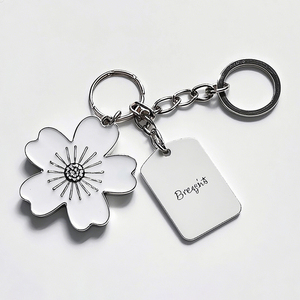 พวงกุญแจดอกไม้โลหะแบบนุ่มออกแบบได้ตามต้องการพวงกุญแจโลโก้รถยนต์ของขวัญของที่ระลึกทางธุรกิจที่ทันสมัย - Product Image 1