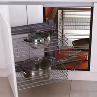 TKK Moderne Tiroir coulissant de cuisine en acier inoxydable pour ustensiles de cuisine avec paniers de rangement et panier égouttoir