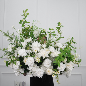 <b>Artificial</b> <b>Hydrangea</b> Flowers Green silk aisle flower Wedding Bouquet Ball Real Touch Centerpieces - Product Image 1