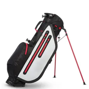 Top venda bordado personalizado logotipo 4 maneiras Light Weight Golf Stand Nylon Bag