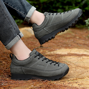High Quality Genuine Leather Waterproof Thick Bottom Winter Trekking Hiking Shoes Wear-resistant Non-slip Outdoor Hiking <b>Boots</b> - Product Image 3