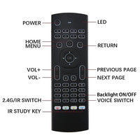 MX3 rétroéclairé Air Mouse 2.4G RF clavier sans fil T3 télécommande intelligente avec Microphone vocal pour Android TV Box