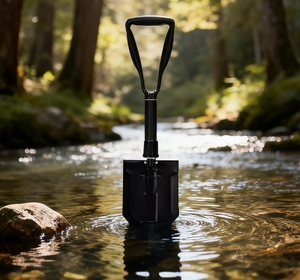 Pelle pliante multifonctionnelle, houe de camping portable pour l'extérieur, mini-outil de terrassement avec houe, directement de l'usine - Product Image 6