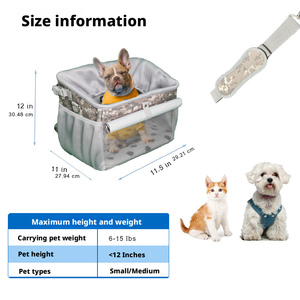 <span class=keywords><strong>Sac</strong></span> de transport pliable en toile grande capacité pour animaux de compagnie avec fermeture éclair, idéal pour panier de vélo et utilisation extérieure, portable pour chiens - Product Image 2