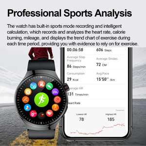 TK26 1.43英寸AMOLED健身运动跟踪器男女紧急BT呼叫450毫安电池SOS心率智能手表Ios安卓 - Product Image 3