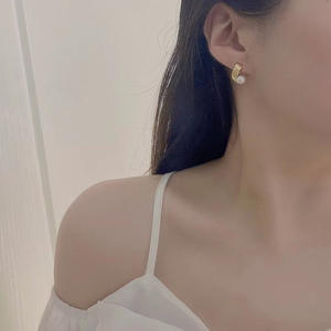 Accesorios de Plata S925 para Perlas DIY, Cuentas Redondas de 7-10 mm, 21832, Base Vacía para Pendientes de Mujer, a la Moda - Product Image 4