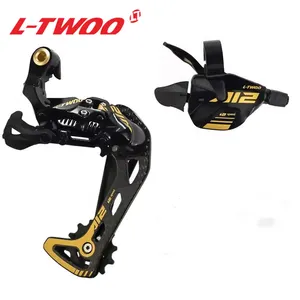 Wholesale derailleur carbon cage-LTWOO AT12 12 Speed Golden Carbon Cage Rear Derailleur + Right Shifter lever groupset (No gear display) for mountain bike