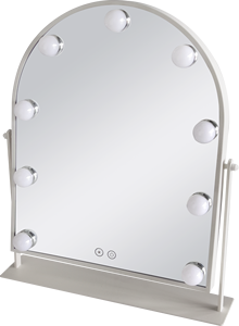 Espejo LED Inteligente de Doble Cara <span class=keywords><strong>con</strong></span> Lámparas, Control Táctil, Regulable, 12 Bombillas, Cambio de Color, Diseño Moderno en Forma de Arco, Cuerpo de Metal, IP65 - Product Image 3