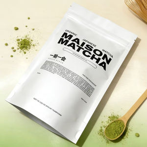 Pochette personnalisée avec fermeture éclair, qualité alimentaire, pour poudre de matcha, emballage pour thé - Product Image 2