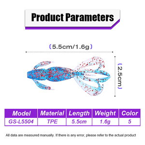 Guosong Vente en gros 5.5cm 1.6g <span class=keywords><strong>Leurre</strong></span> souple en TPE pour crevettes 5 pcs/sac <span class=keywords><strong>Leurre</strong></span> de pêche souple pour <span class=keywords><strong>écrevisse</strong></span>s artificielles - Product Image 3