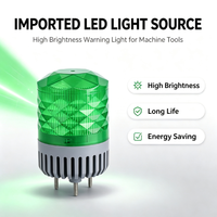 Feu de signalisation LED rotatif 70 mm LTE-1101J avec sirène d'alarme sonore et lampe clignotante 24V AC/DC