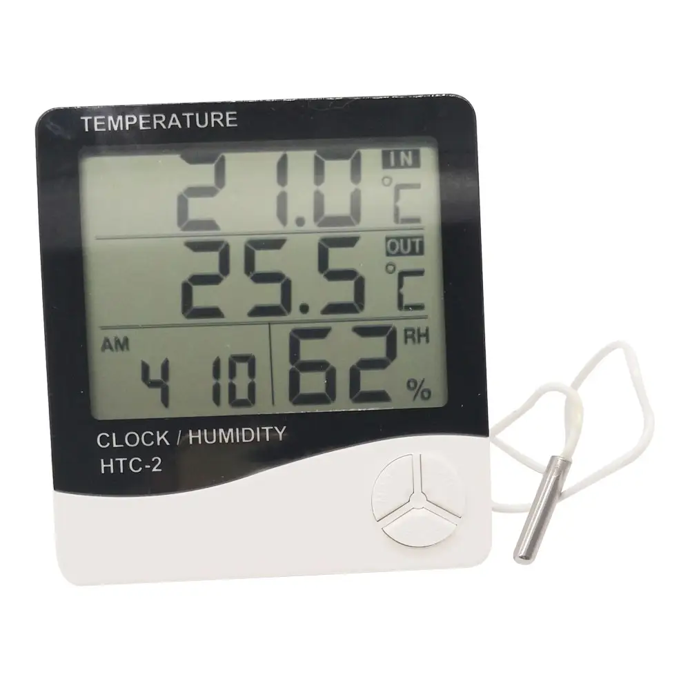 Цифровой измеритель температуры и влажности с ЖК-дисплеем и будильником