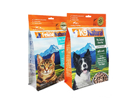 Sachet en plastique écologique imprimé en héliogravure, résistant à l'humidité, pour aliments pour animaux de compagnie (chiens et chats), avec fond plat et fermeture éclair, en Mylar