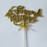 Décoration de gâteau d'anniversaire 3D en or, argent, or rose, bleu métallique, ensemble de rubans et de nœuds papillon pour la décoration de fête d'anniversaire