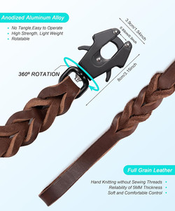 Nhiệm Vụ Nặng Nề Con Chó Đào Tạo Dây Xích Da Chính Hãng Bện Con Chó Dây Xích Với Phát Hành Nhanh Chóng Khóa Chiến Thuật Ếch Clip - Product Image 6