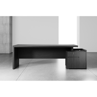 Scrivania Moderna per Manager, Postazione di Lavoro in Legno, Scrivania Direzionale Regolabile, Tavolo da Ufficio per Capo, Scrivania per Computer, Scrivania Esecutiva