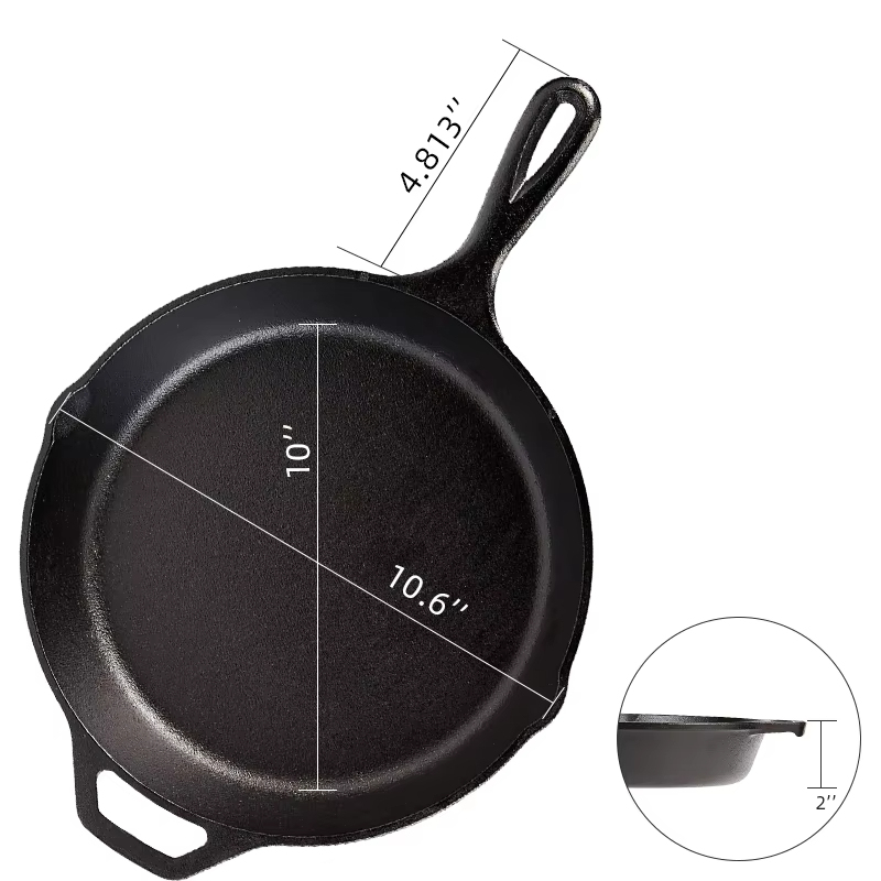 Cast Iron Cookware Pre seasoned Cast