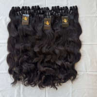 Cheveux ondulés bruts vierges indiens Raw Temple, fournisseur brésilien de cheveux humains bruts Deepwave, faisceaux de cheveux noirs naturels