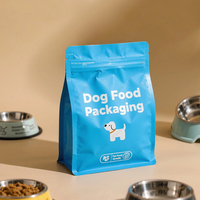 Doypack personnalisé PLA/PE 5kg 10kg refermable thermoscellé biodégradable imprimé en gravure pour aliments pour chats et chiens, friandises, nourriture pour oiseaux, avec soufflet latéral en PE