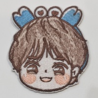 Patch en feutre tissé thermocollant 3D en forme d'étoile brodé Bigfoot de dessin animé pour vêtements et chapeaux