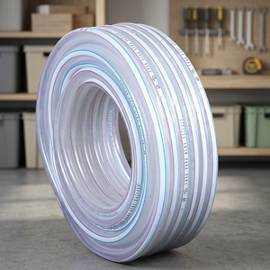 Flexible Reinforced PVC Braided Garden <b>Hose</b> 1/2 3/4 1 Inch Colorful Transparent Round Plastic Tube 20m 30m <b>50m</b> 100m - Product Image 3