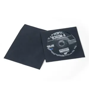 Black color CD paper sleeves record sleeves DVD cover manufacturer