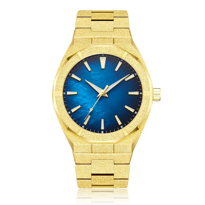 2024 penjualan langsung pabrik jam tangan pria quartz bulat gaya baru jam tangan pria stainless steel