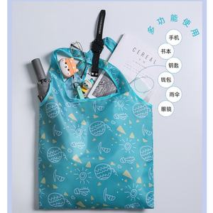 Bolsa de Compras Plegable Personalizada con Logotipo de Fábrica China, Bolsa de Nylon y Poliéster Portátil con Diseño de Dibujos Animados, Estilo Plegable - Product Image 6