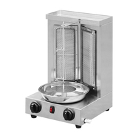 Machine commerciale de kebab de brûleur à gaz de la machine 2 de Shawarma de gaz d'acier inoxydable