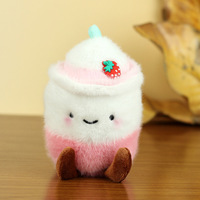 Porte-clés Boba en peluche, 13cm, pour thé au lait, thé, café, peluche, 13cm