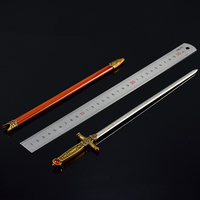 Produits liés au cinéma et à la télévision Harry Potter, épée de Gryffondor, modèle plaqué or, 30 cm, mini katana en alliage de zinc métallique