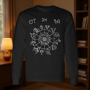 Camiseta de manga larga con diseño de astrología, signo zodiacal Aries, sol, Piscis, Leo Rising - Product Image 3