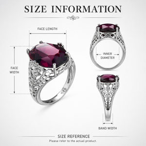 Anello Floreale Traforato Viola per Donne, Anello Minimalista alla Moda - Product Image 5