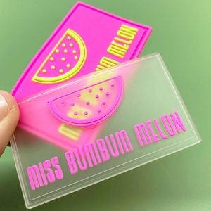 Custom 3d Logo Rubber Patch Soft Embossed Clear Silicone Label Patch Transparent <b>PVC</b> Patch - Product Image 2