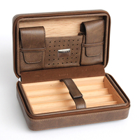 Estuche de Viaje Portátil de Cuero PU para Cigarros, Set de Regalo de Accesorios de Lujo para Cigarros, Venta al por Mayor de Fábrica