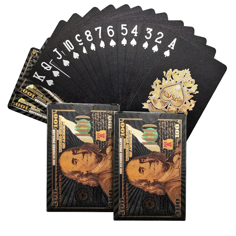 Senfutong कस्टम प्रिंट कार्ड काला डॉलर डिजाइन लोगो पार्टी पीने के लिए कार्ड बजाना थोक