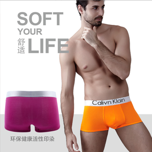 Bóxers de Algodón de Tiro Medio para Hombre al por Mayor con Cinturilla de Logo Personalizado y Estampado de Letras Transpirables - Product Image 3