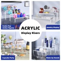 Présentoirs de Dégustation Premium en Acrylique, Taille Personnalisée, Présentoir de Buffet Transparent en Acrylique, Marches d'Exposition en Acrylique en Forme de U