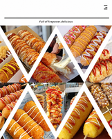 Friteuse Commerciale Électrique en Acier Inoxydable pour Corn Dogs au Fromage, 12 Crochets, pour la Restauration de Rue et les Corn Dogs Coréens