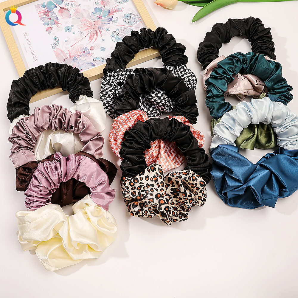 Мягкая резинка для сна, резинка для длинных волос, резинка для волос, без тепла, для конского хвоста, шелковые ленивые ролики для женщин на ночь