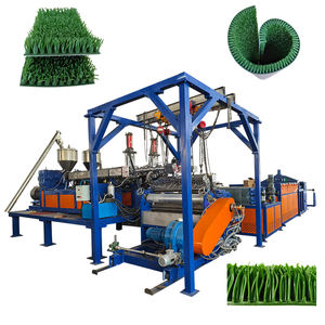 Ligne de production de tapis en herbe dorée épaissie à vis unique, extrudeuses pour <span class=keywords><strong>film</strong></span> PE et polystyrène, pour la fabrication de gazon artificiel vert - Product Image 1