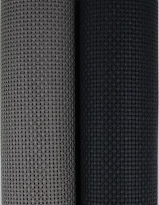 Tissu gaufré en polycoton CVC noir uni, matière en tissu tricoté pour pantalons et pulls collés - Product Image 2