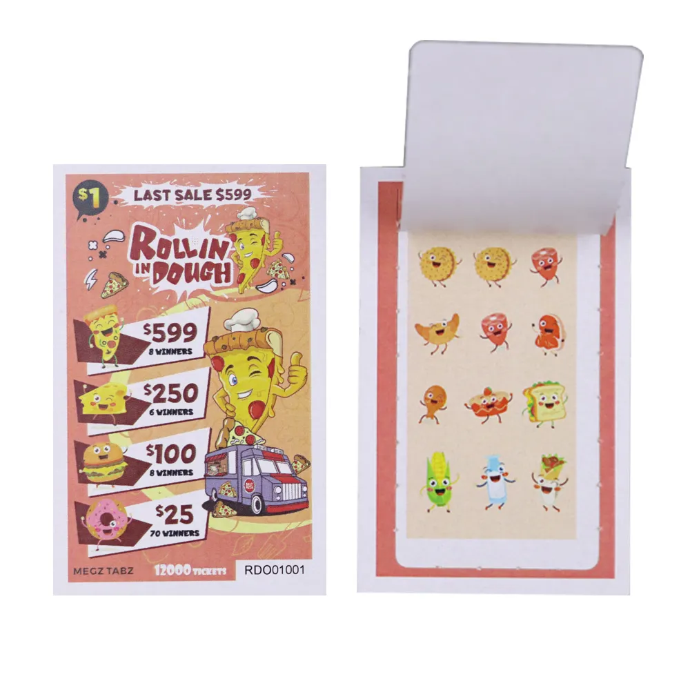 Professional lottery supplier seal Cards printing pull tab ticket manufacture pull tabs and break open lottery tickets