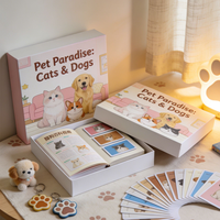 Cartes flash parlantes bilingues personnalisées/cartes cognitives ABC espagnol anglais arabe papier apprentissage précoce pour enfants personnalisées