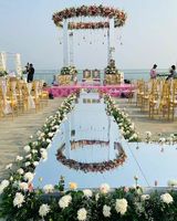 Hochzeitsbühnen-Dekoration Silberner Spiegelteppich Gang Goldener Tanzboden PVC Modern Umweltfreundlich Wiederverwendbar